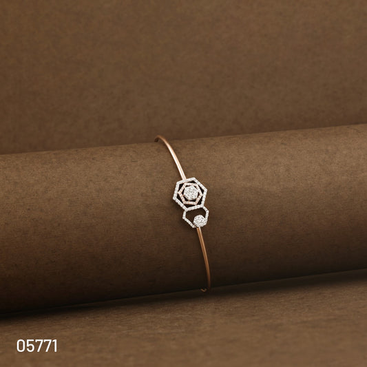 GeoBloom Diamond Open Cuff Bracelet