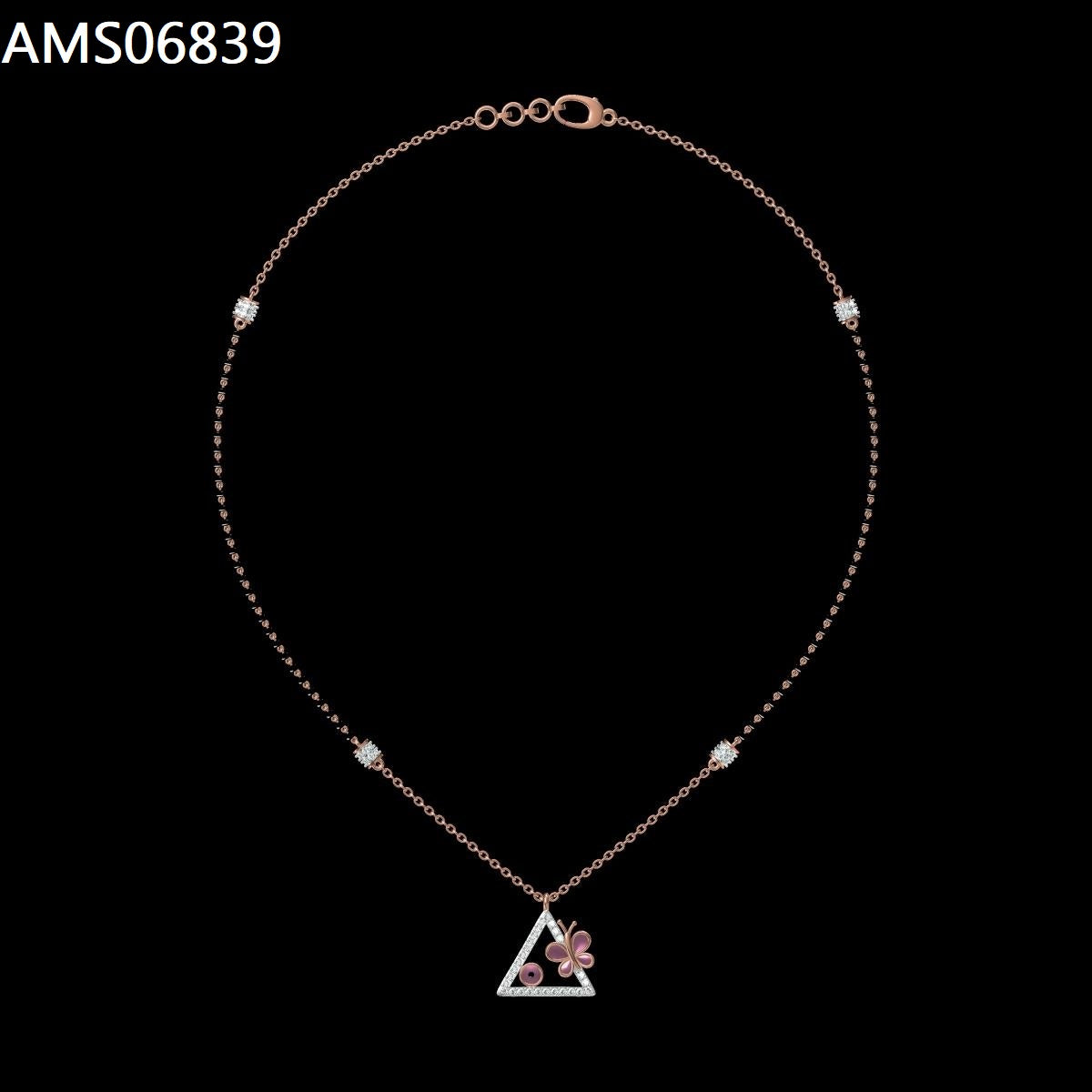 Trinity Bloom Diamond Pendant Necklace