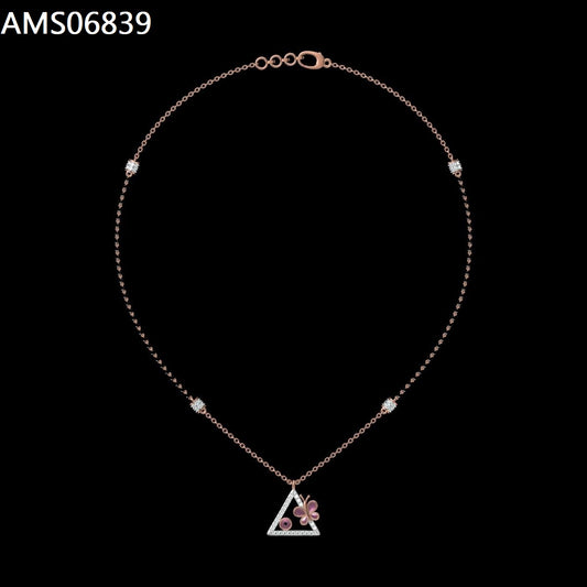 Trinity Bloom Diamond Pendant Necklace