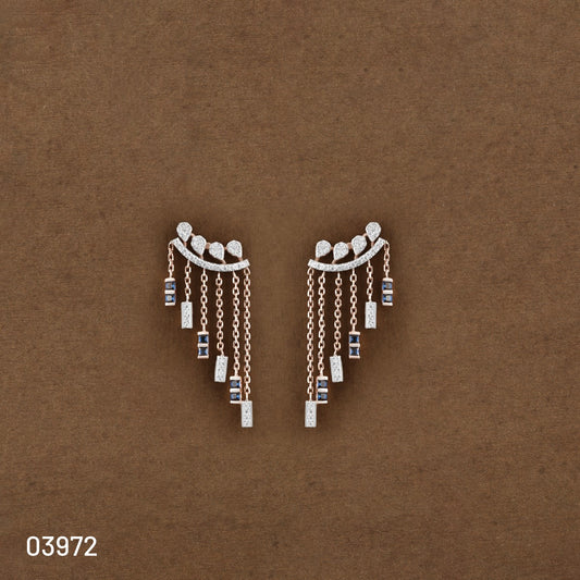 Stellar Cascade Diamond Drop Earrings