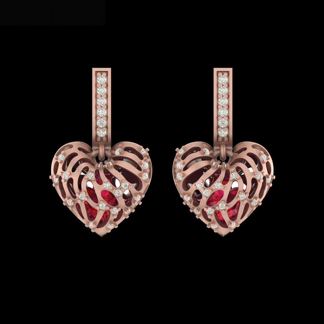 Aarohi Heart Earrings