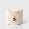 Emerald Leaf Halo Pendant