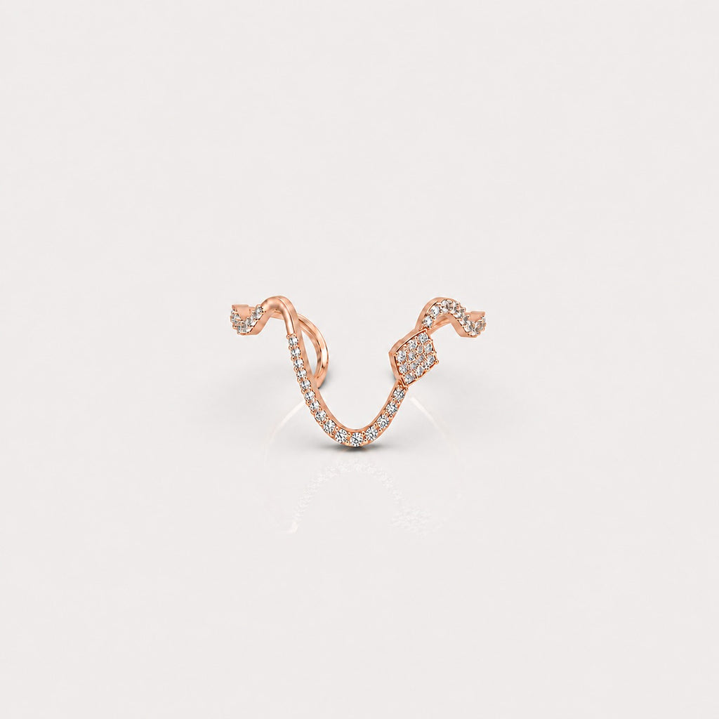 Serpentine Spark Diamond Ring