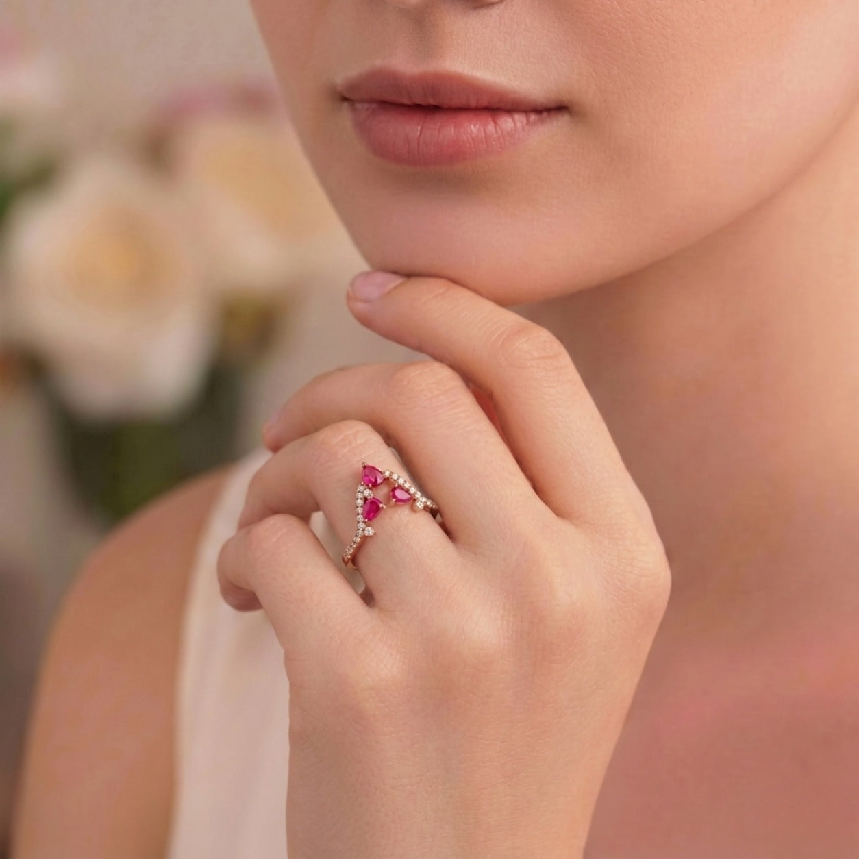 Scarlet Vine Diamond Ring