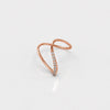 Golden Arc Diamond Ring