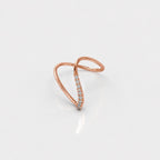 Golden Arc Diamond Ring
