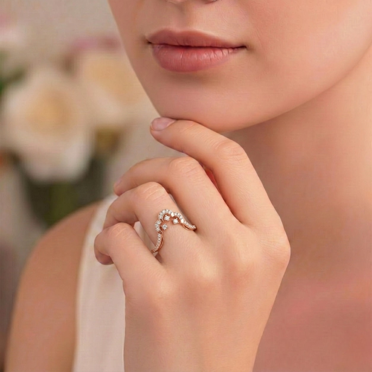 Celeste Curve Diamond Ring