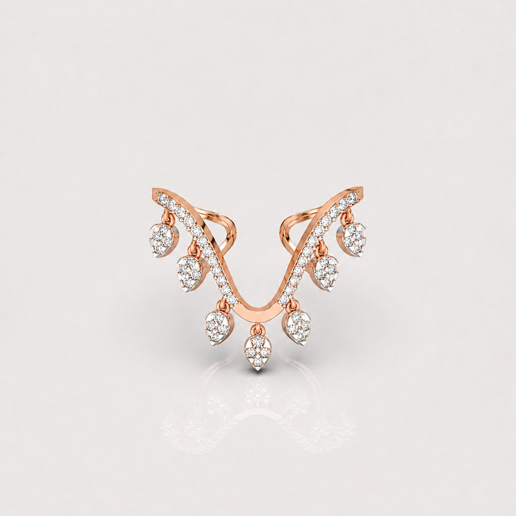 Dewdrop Dangle Diamond Ring
