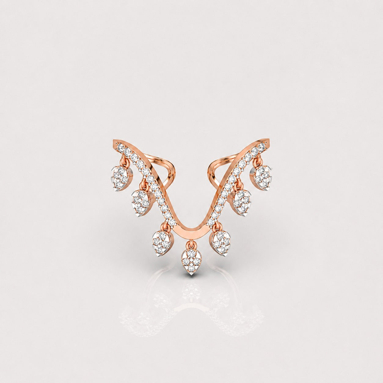 Dewdrop Dangle Diamond Ring