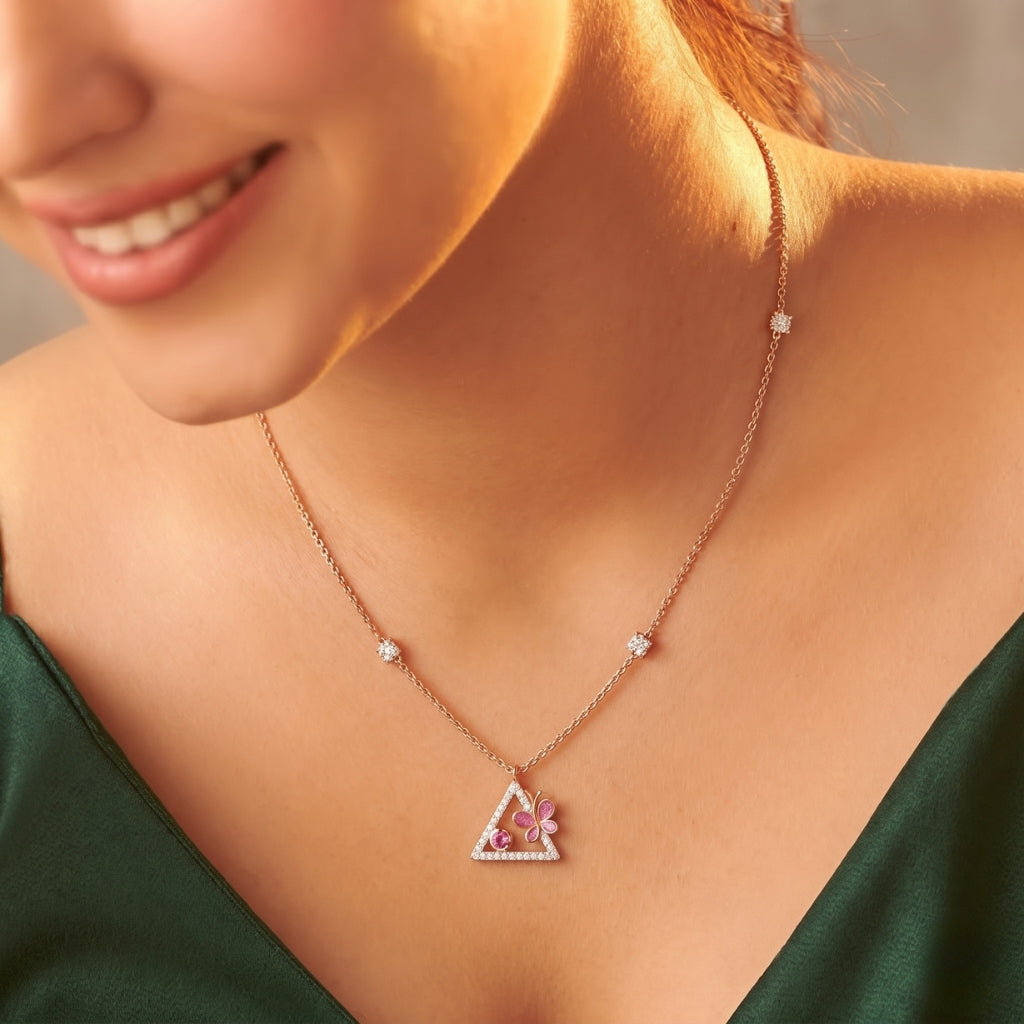 Blossom Triangle Elegance Necklace