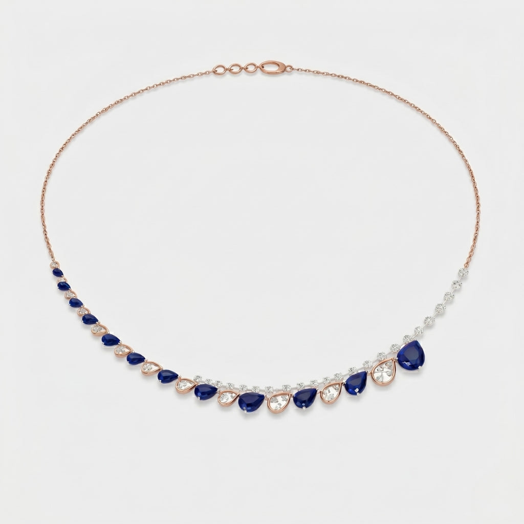 The Blue Empress Necklace & Earrings Set