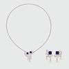 Midnight Orbit Sapphire Necklace and Earring Set
