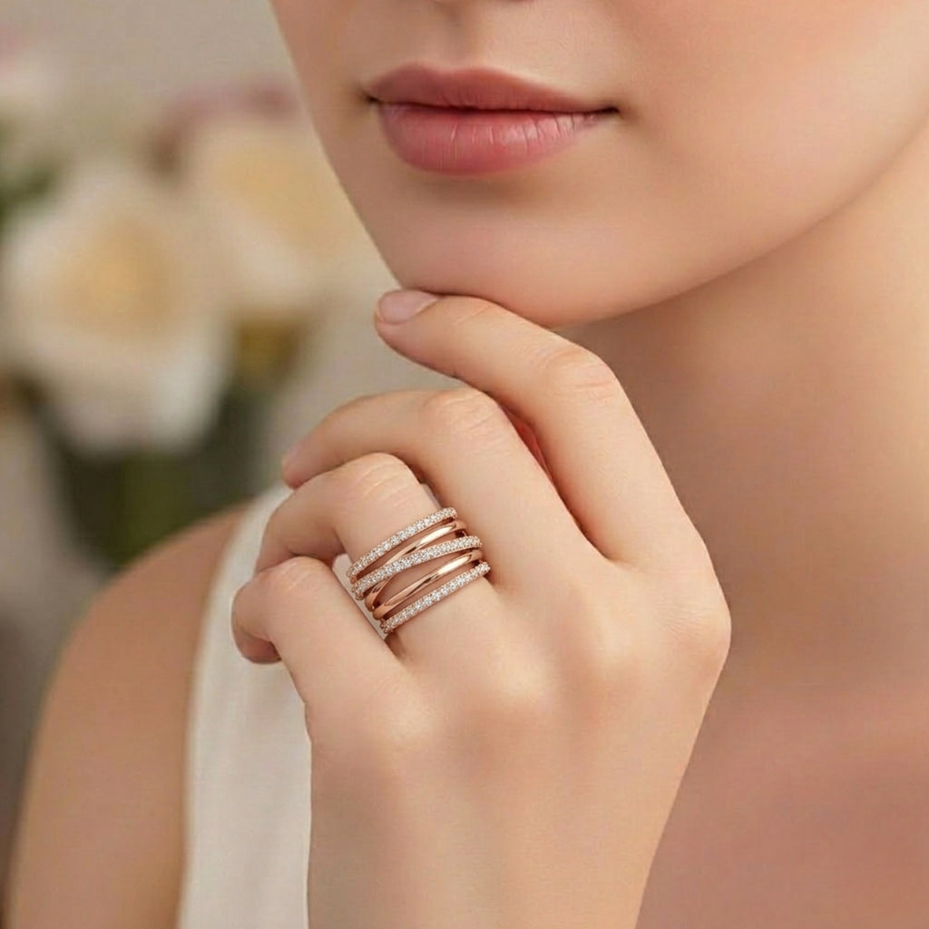 Intertwined Radiance Diamond Ring