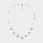 The Diamond Halo Necklace & Earrings Set