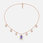 Azure Cascade Diamond Necklace Set