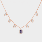 Azure Cascade Diamond Necklace Set