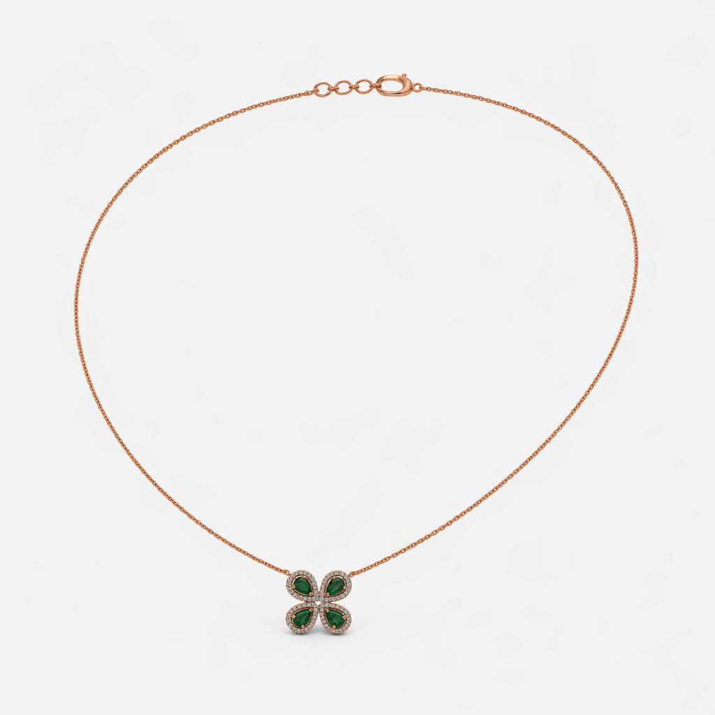 EMERALD CLOVER WHISPER PENDANT