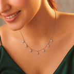 The Diamond Halo Necklace & Earrings Set