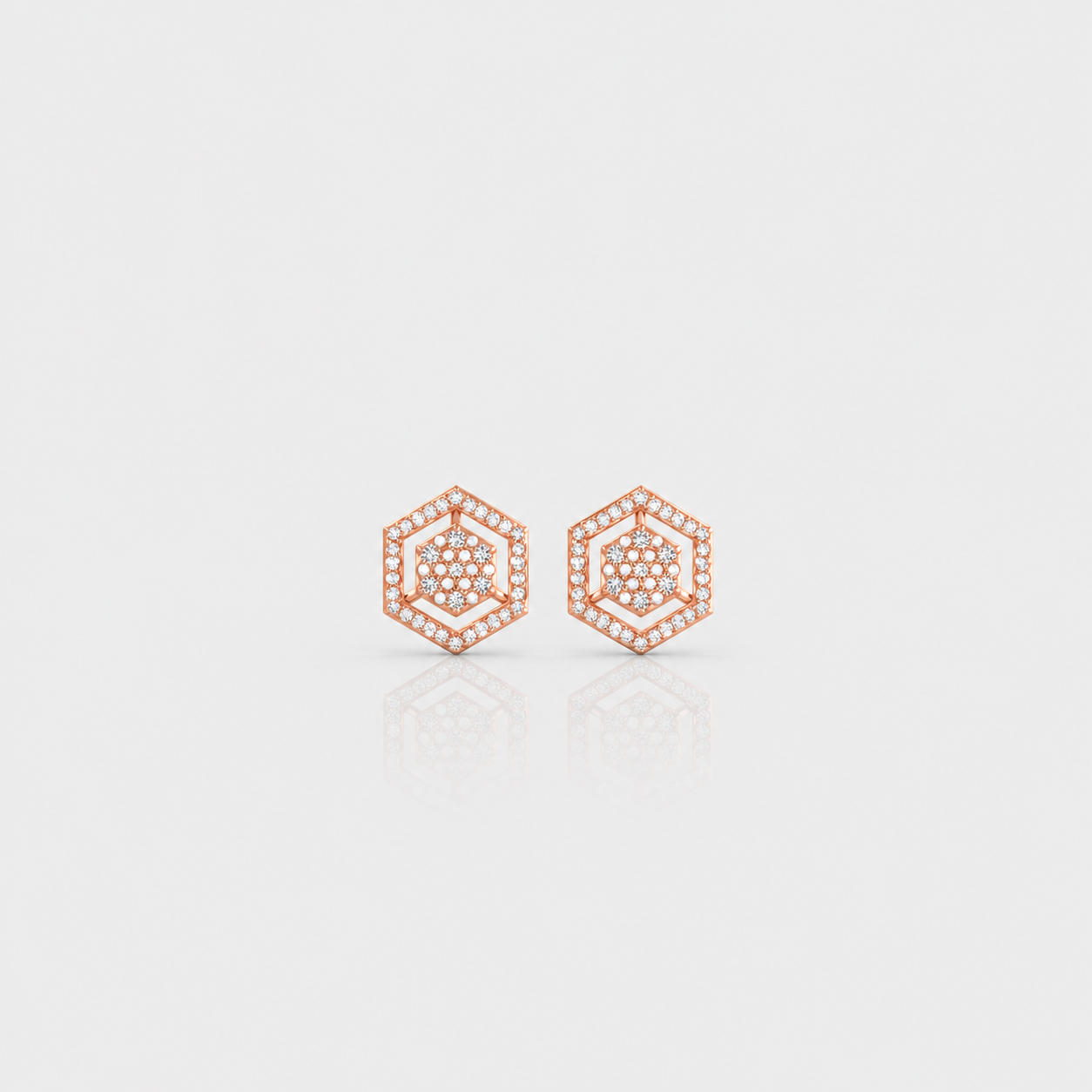 Hexa Glow Diamond Charm Earring