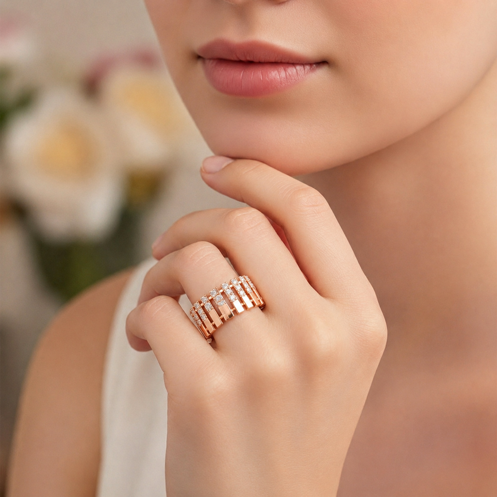Aurora Cascade Diamond Band