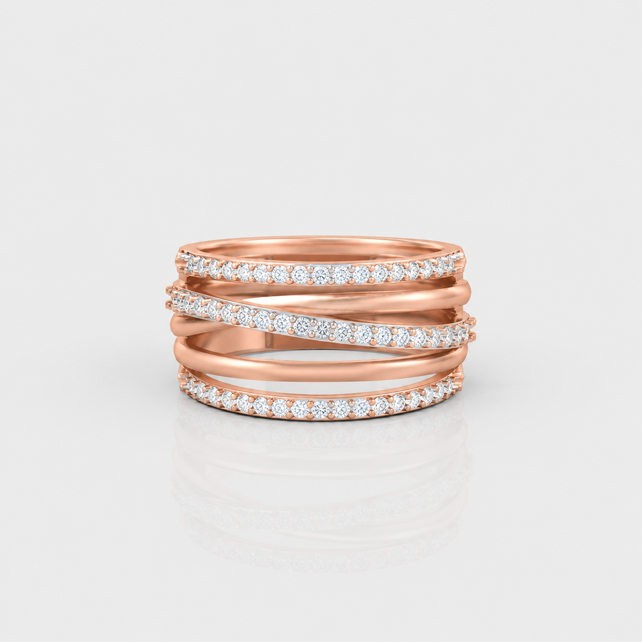 Intertwined Radiance Diamond Ring