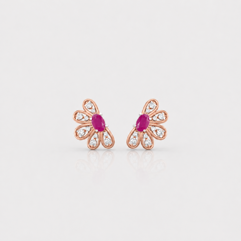 The 'Azure Fan' Diamond Earrings