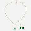 Emerald Melody Diamond Necklace and Earring Set
