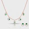 Colorblock Charm  Necklace and Earring Set
