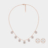 The Diamond Halo Necklace & Earrings Set