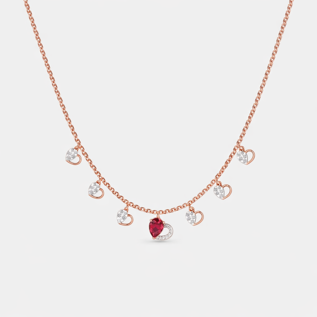 Blush Heart Symphony Necklace