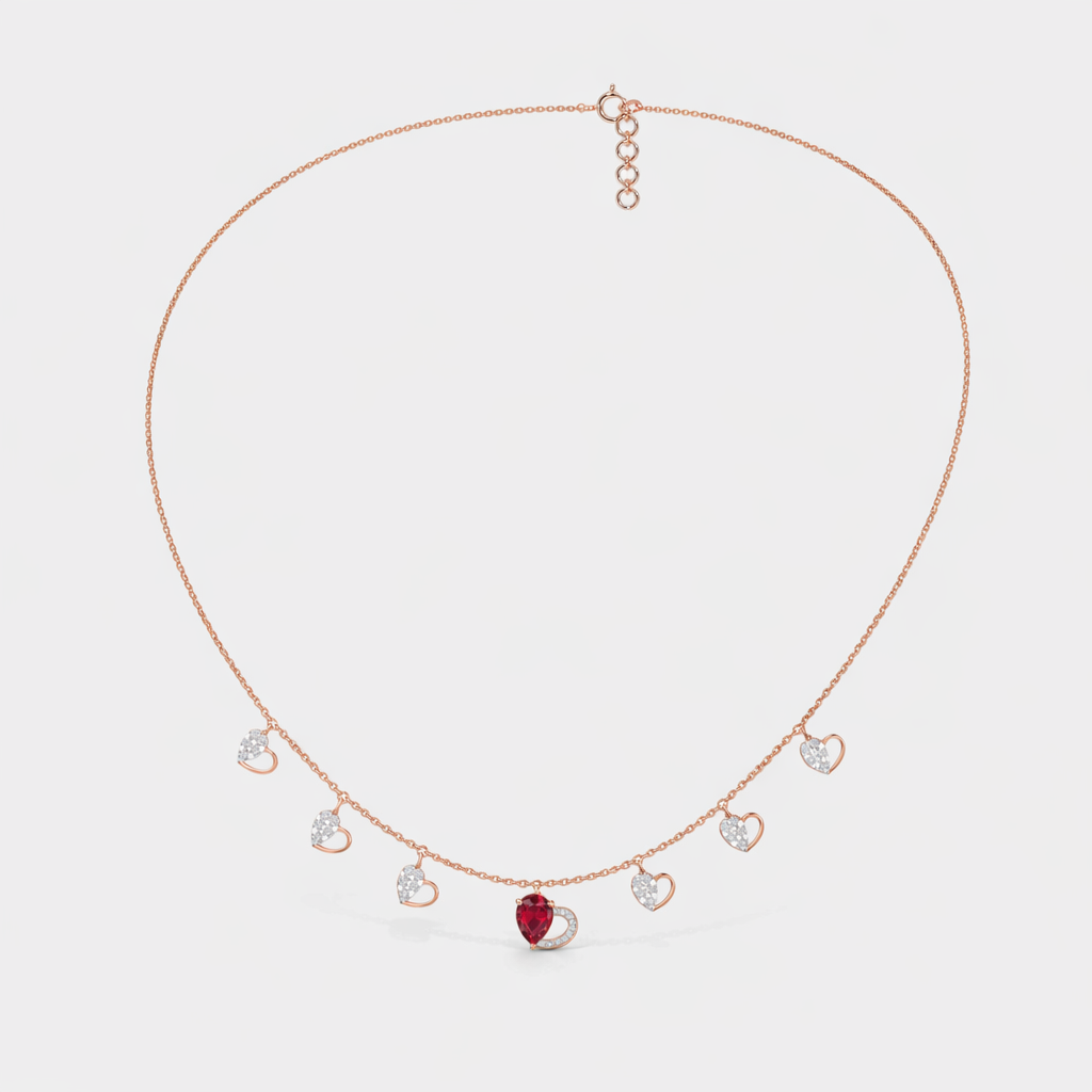 Blush Heart Symphony Necklace