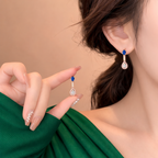 Sapphire Teardrop Elegance Earrings