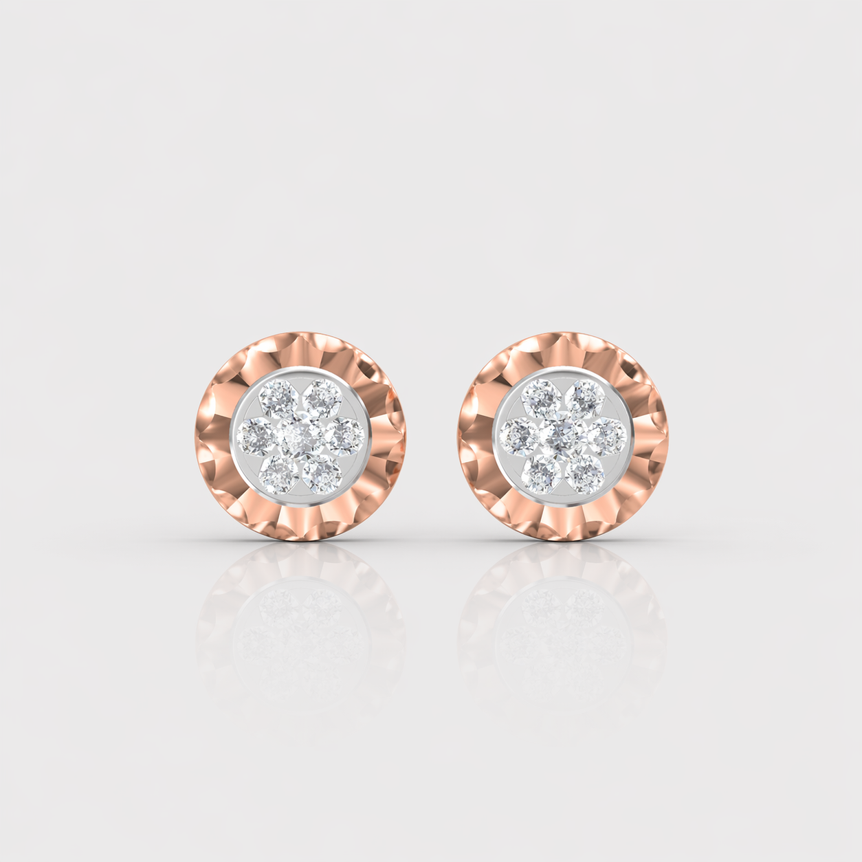 Sunflare Blossom Diamond Studs
