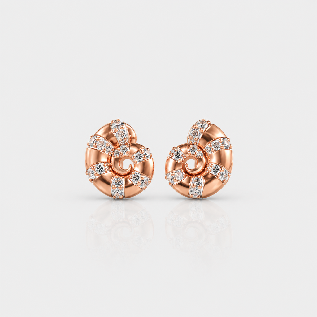 Twirl Bloom Diamond Studs