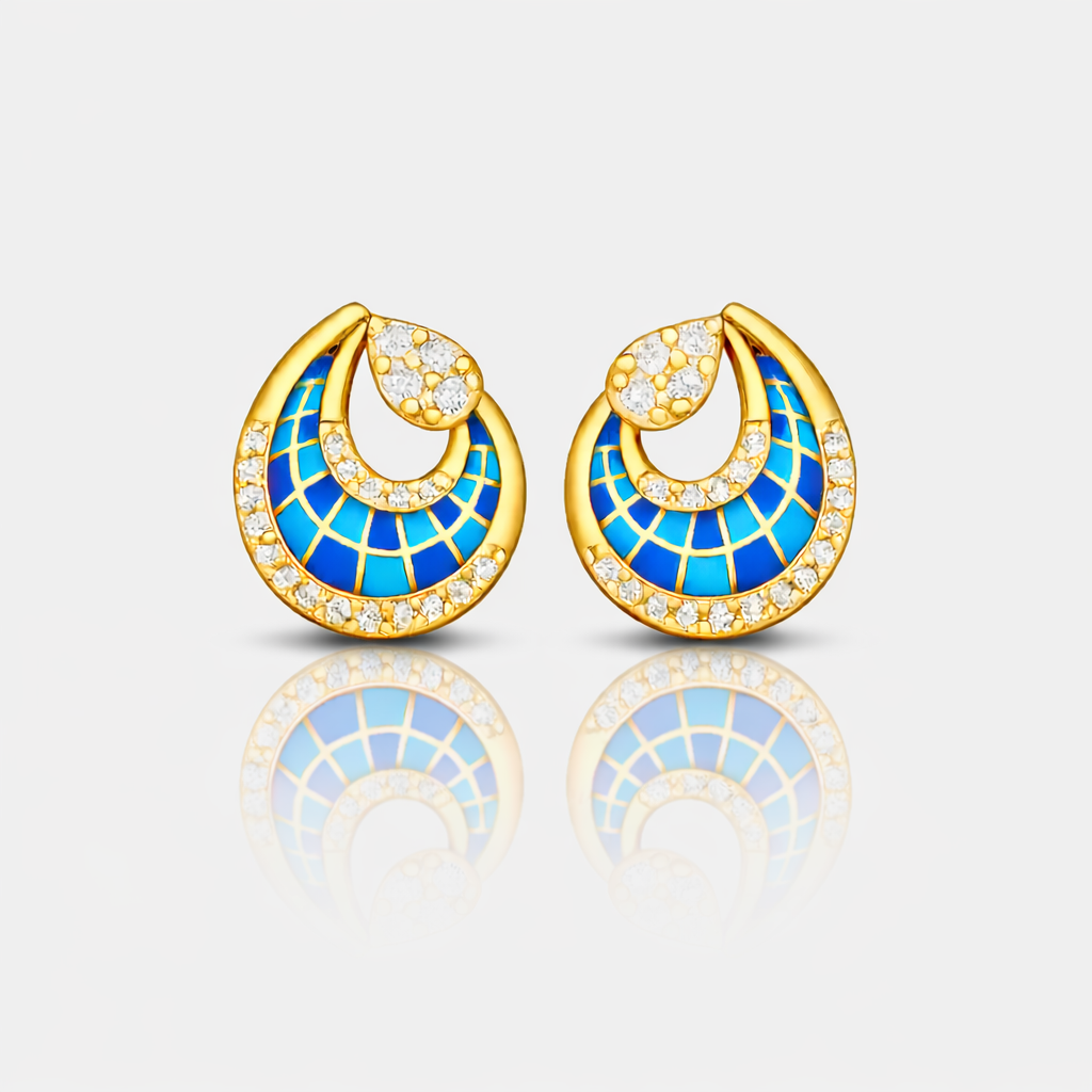 Azure Royale Swirl Earring