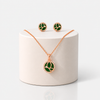 Emerald Leaf Halo Pendant