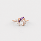 Violet Infinity Twist Ring