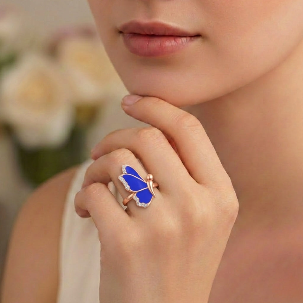 Azure Flutter Diamond Ring