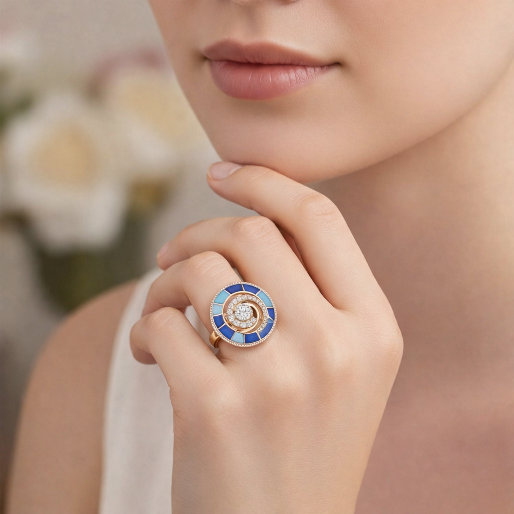 Celestial Halo Mosaic Ring