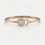 Linked Hexa Geo Diamond Cuff