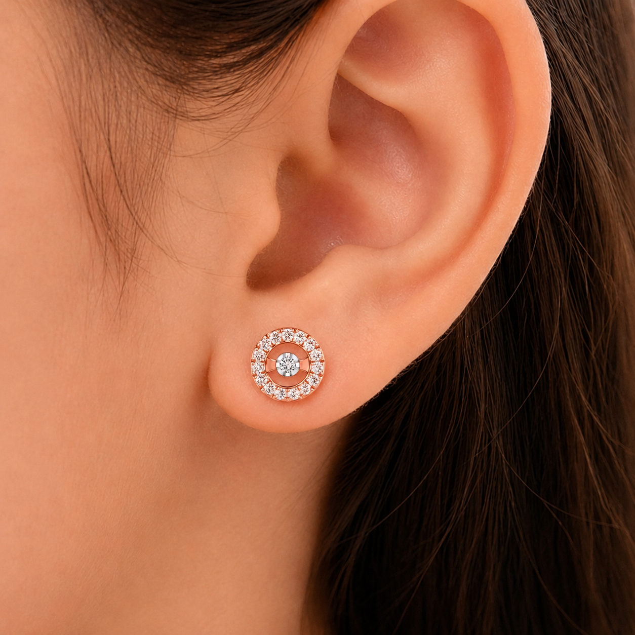 Eclipse Halo Diamond Studs