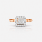 Luxe Square Halo Diamond Ring