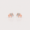 Tiny Trunk Diamond Elephant Studs