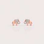 Tiny Trunk Diamond Elephant Studs
