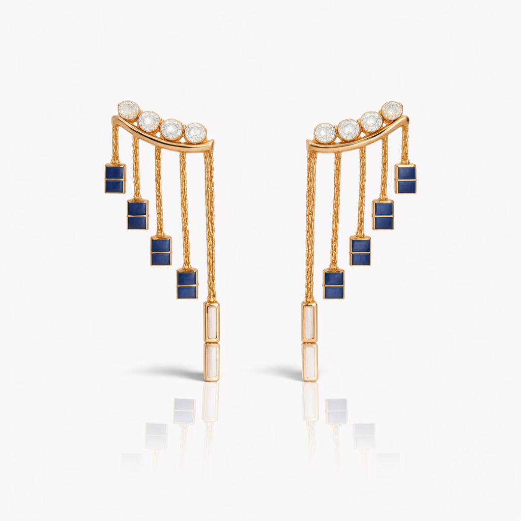 Cascade Diamond Fringe Earrings