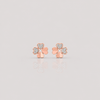 Lucky Clover Heart Diamond Studs