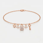 Amour Lock Charm Bracelet