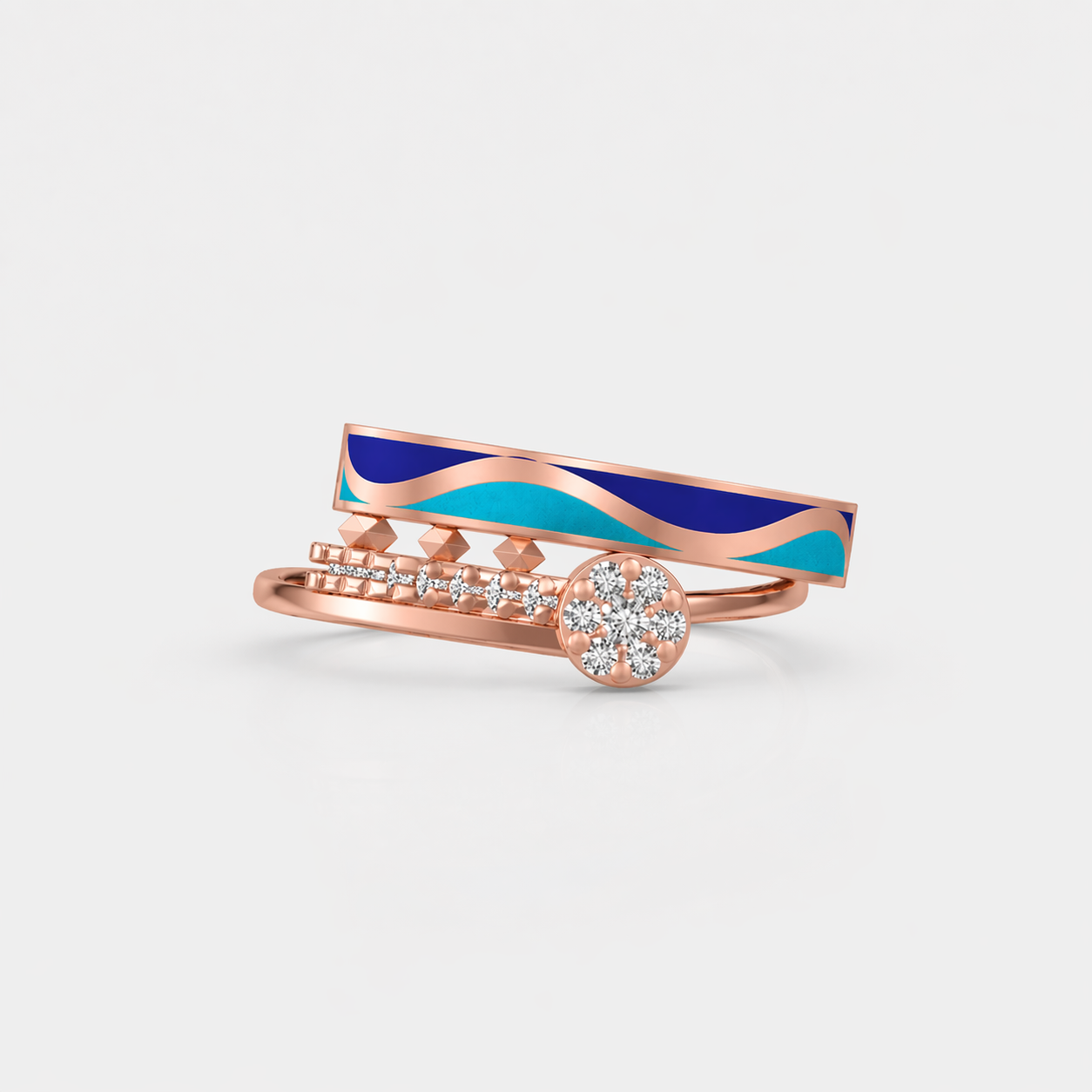 Azure Wave Diamond Ring