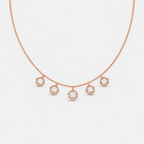 Rosé Prism Diamond Charm Necklace