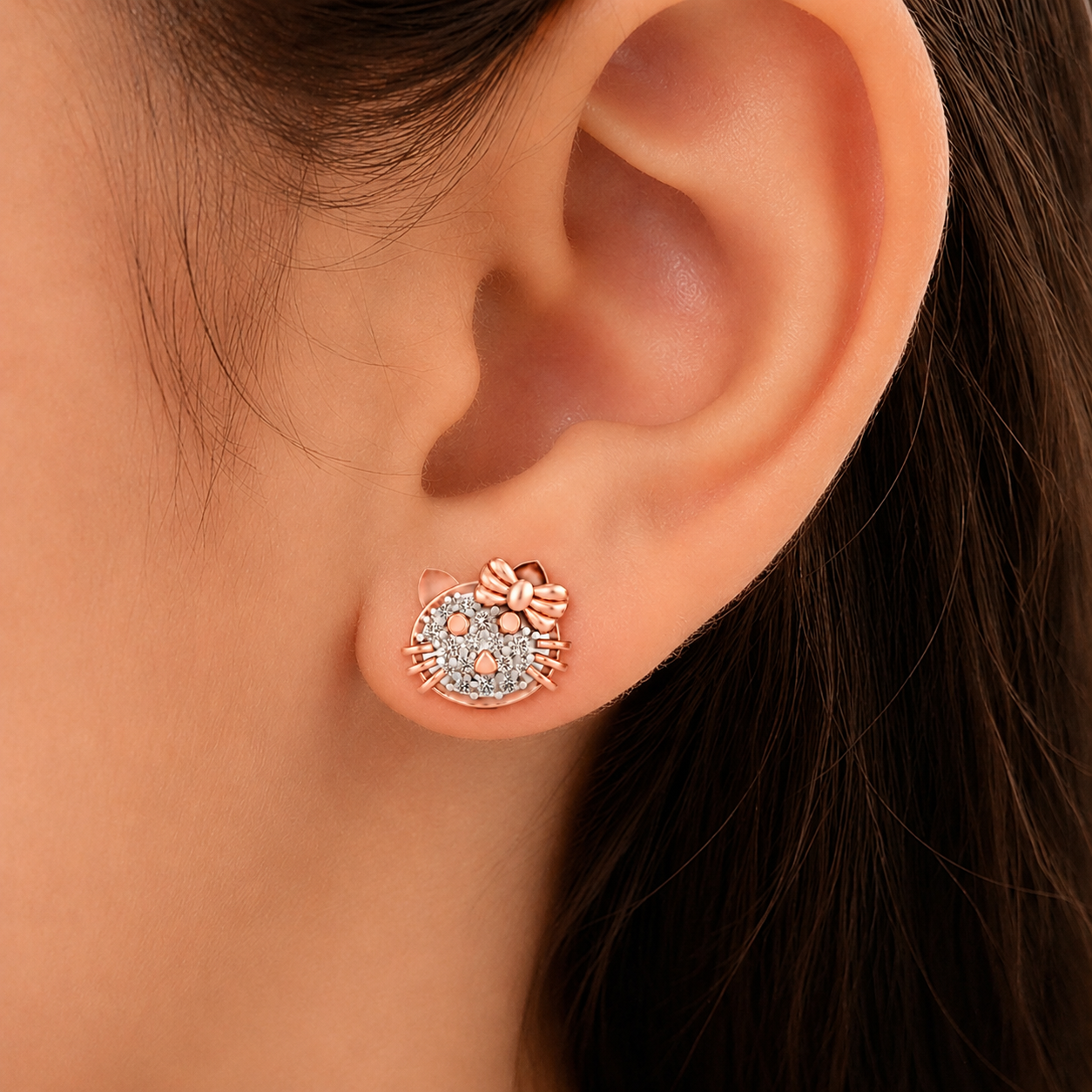 Kitty Spark Bow Studs